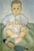 Frida Kahlo The little girl fold the diaper oil painting reproduction